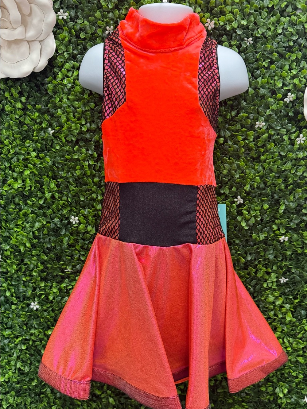 Girls Red and Black Dance Dress — Sparkle Fit Costume